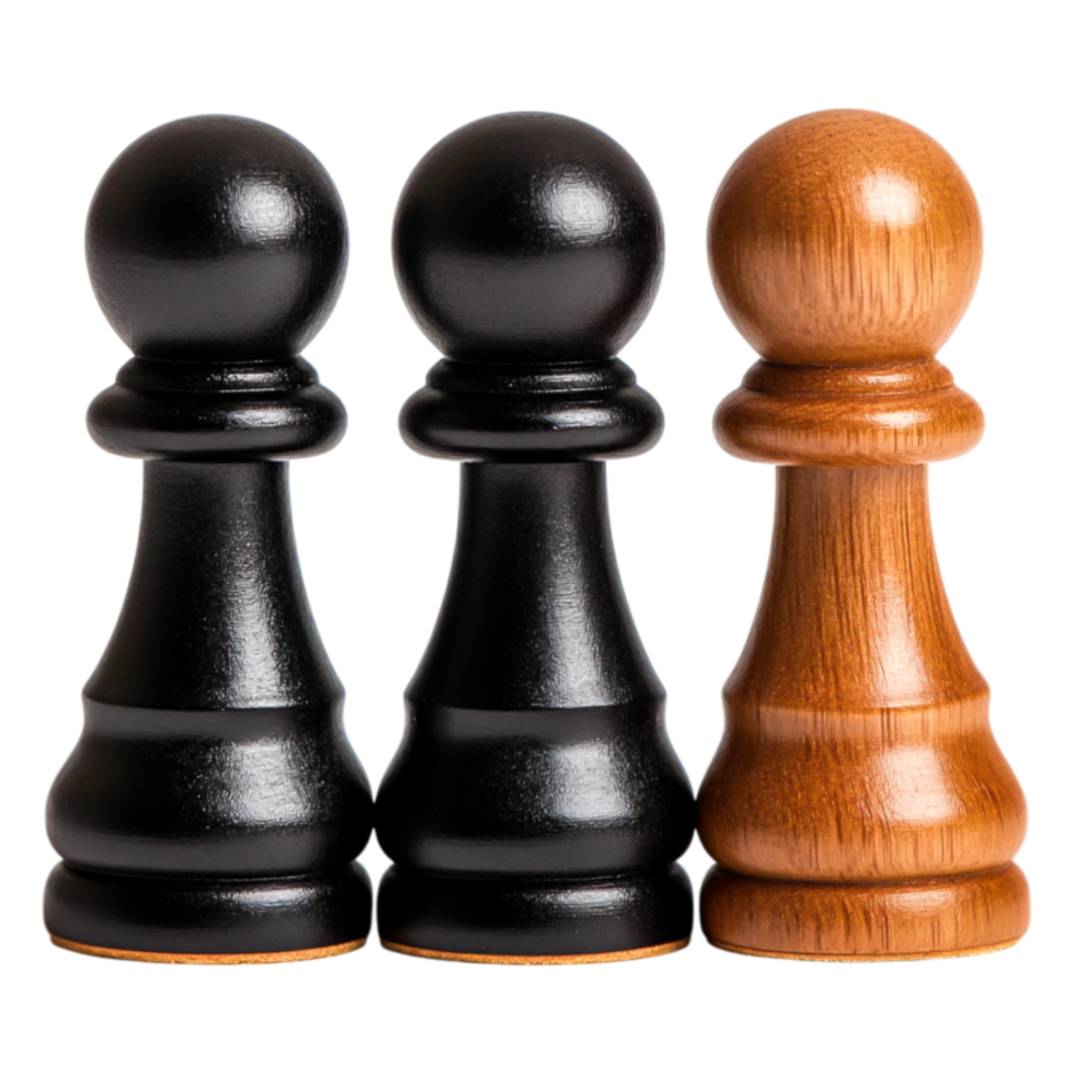 Black and Brown Chess Pawns Isolated on for Strategy Game png