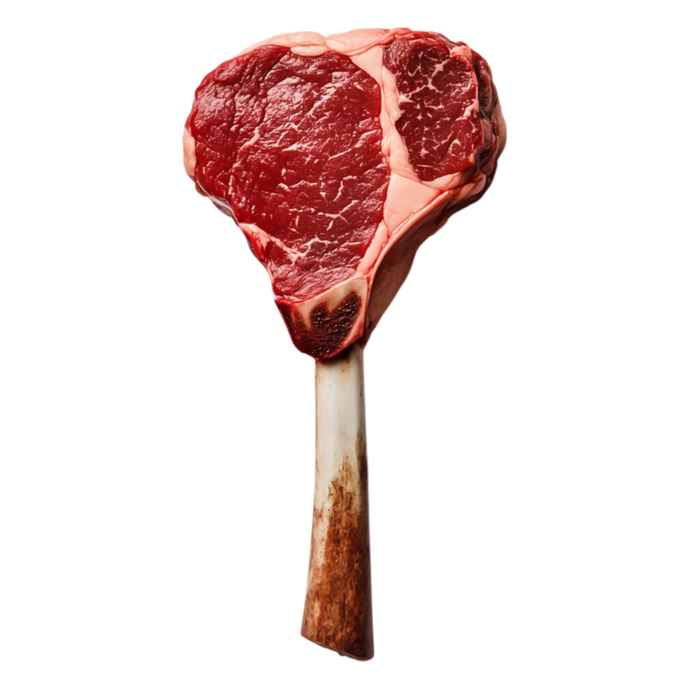 Raw Tomahawk Steak on Bone Isolated Against png