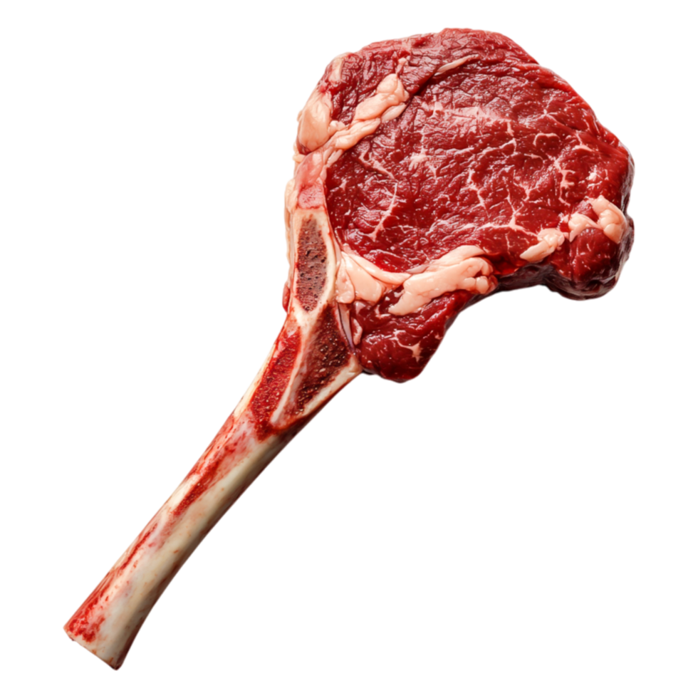 Fresh Raw Bone-In Ribeye Steak Ready for Grilling or Culinary Preparation png