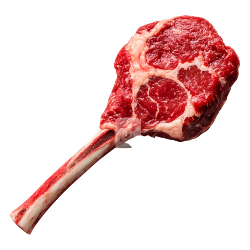Fresh Raw Tomahawk Steak Ready for Grilling or Cooking at Home png