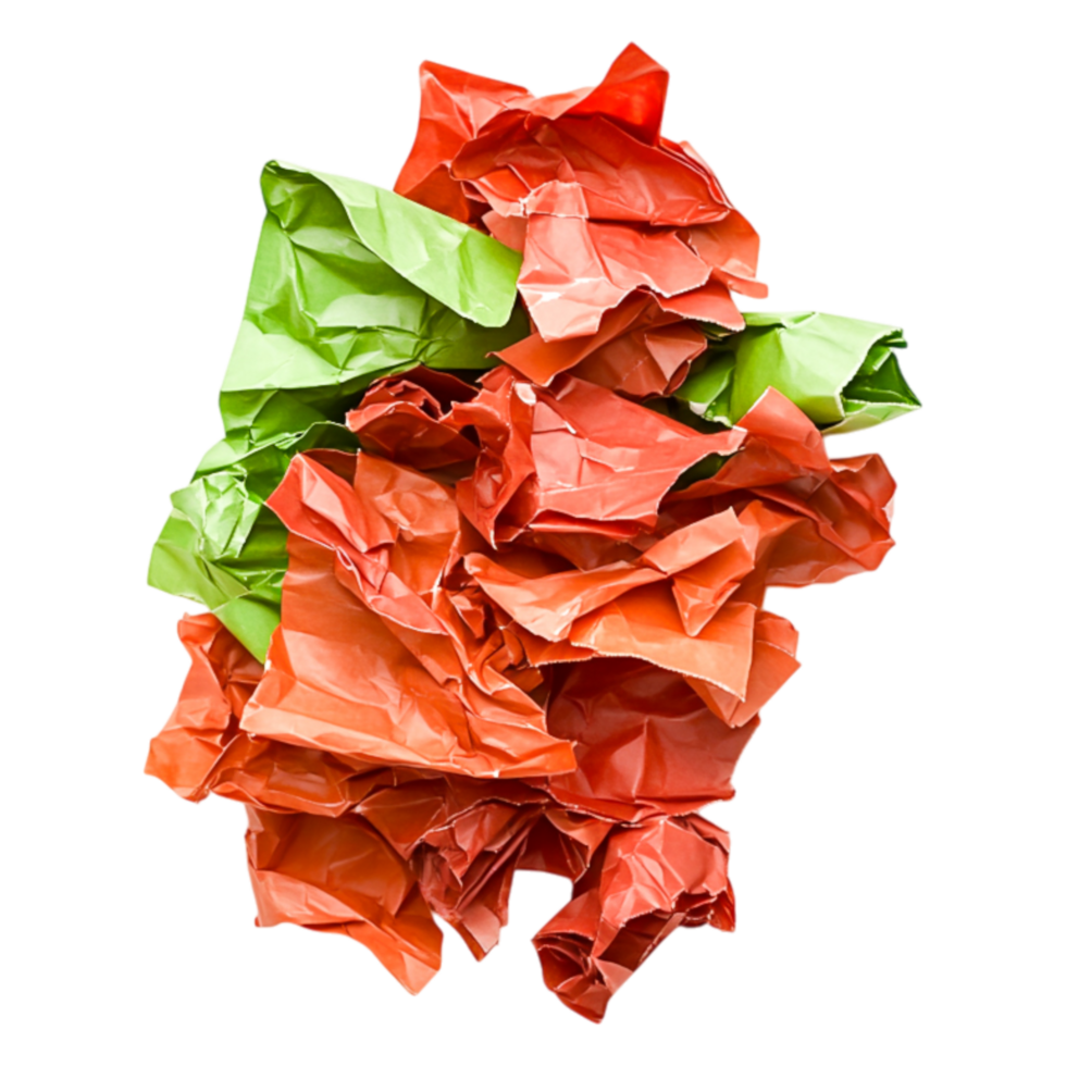 Colorful Crumpled Paper Texture for Creative Backgrounds and Designs png
