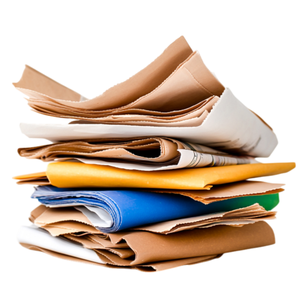 Stack of Colorful Paper Sheets for Creative Projects and Office Use png