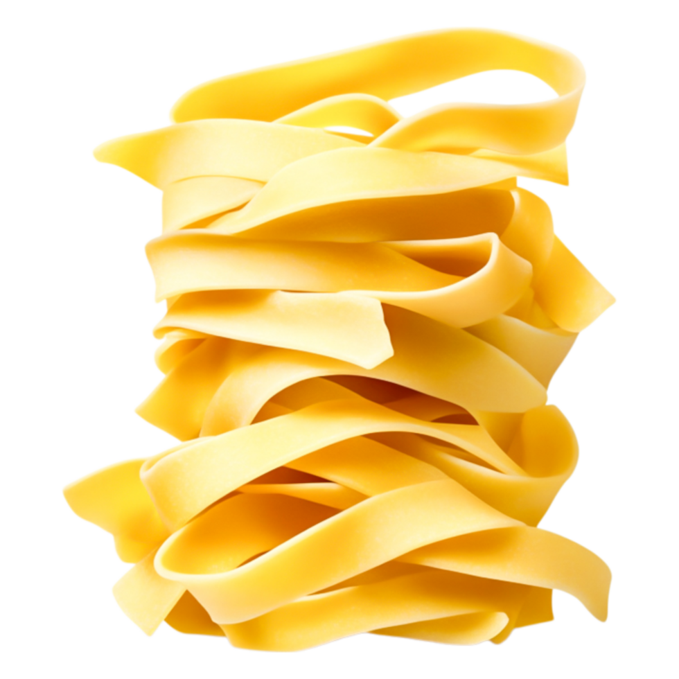 Fresh Ribbon Pasta Twists Perfect for Cooking and Culinary Presentations png