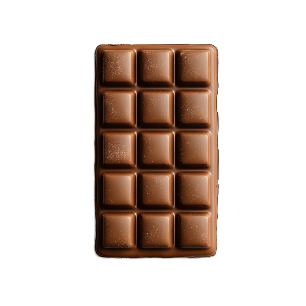 Mouthwatering Chocolate Bar with Glossy Transparent Finish png