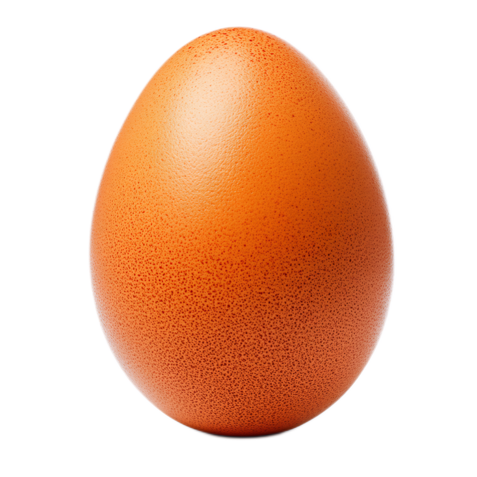 Closeup of a Fresh Brown Chicken Egg on a Plain Background png