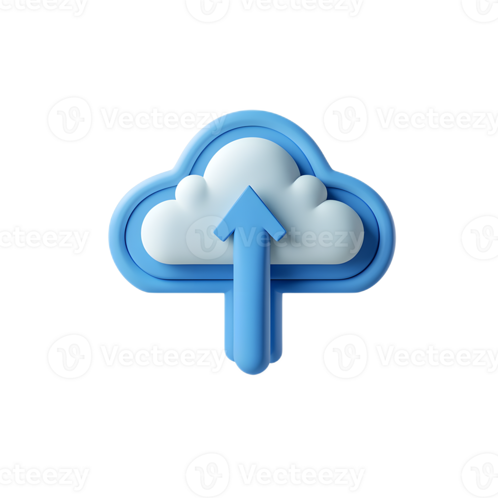 Cloud and Upload Arrow Icons Depicting Digital Transformation png
