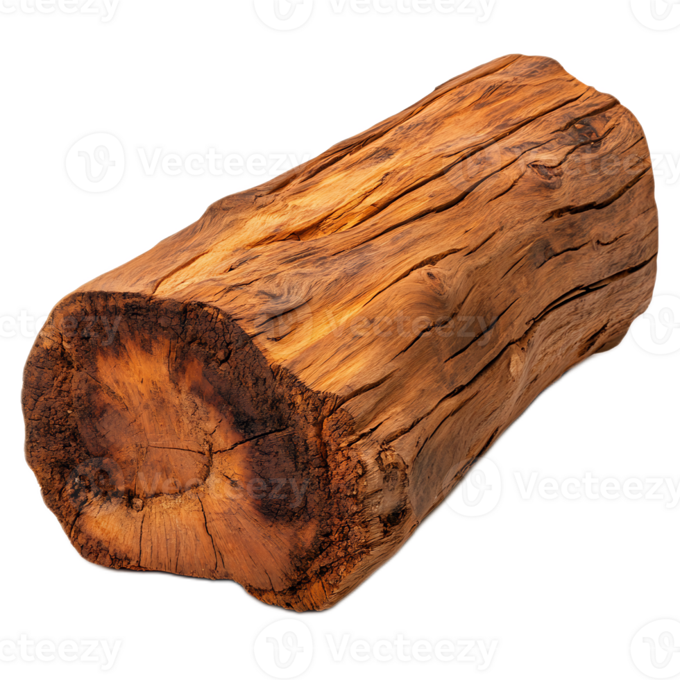 Close-up of Rugged Weathered Wooden Tree Log Texture png