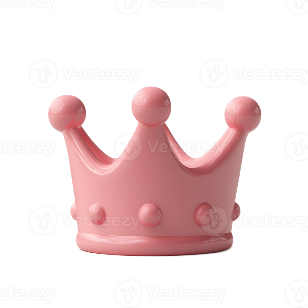 Elegant Pink Crown on Minimalist White Background Representing Luxury Royalty and Status png