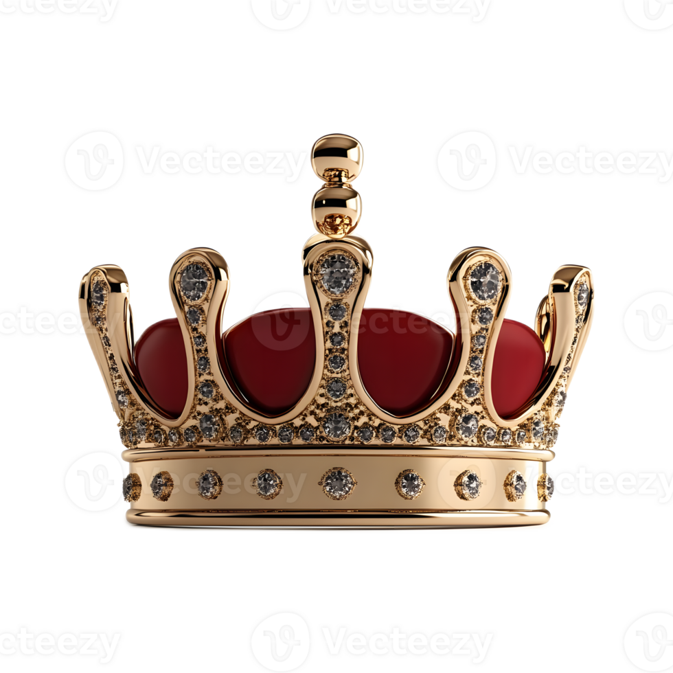 Ornate Golden Crown with Precious Gemstones Representing Regal Authority and Regalia png