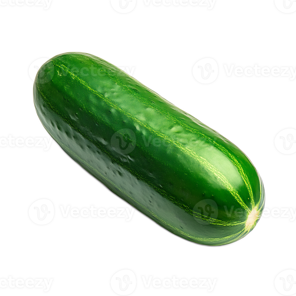 Vibrant Green Cucumber,Fresh Organic Vegetable Produce on White Background png