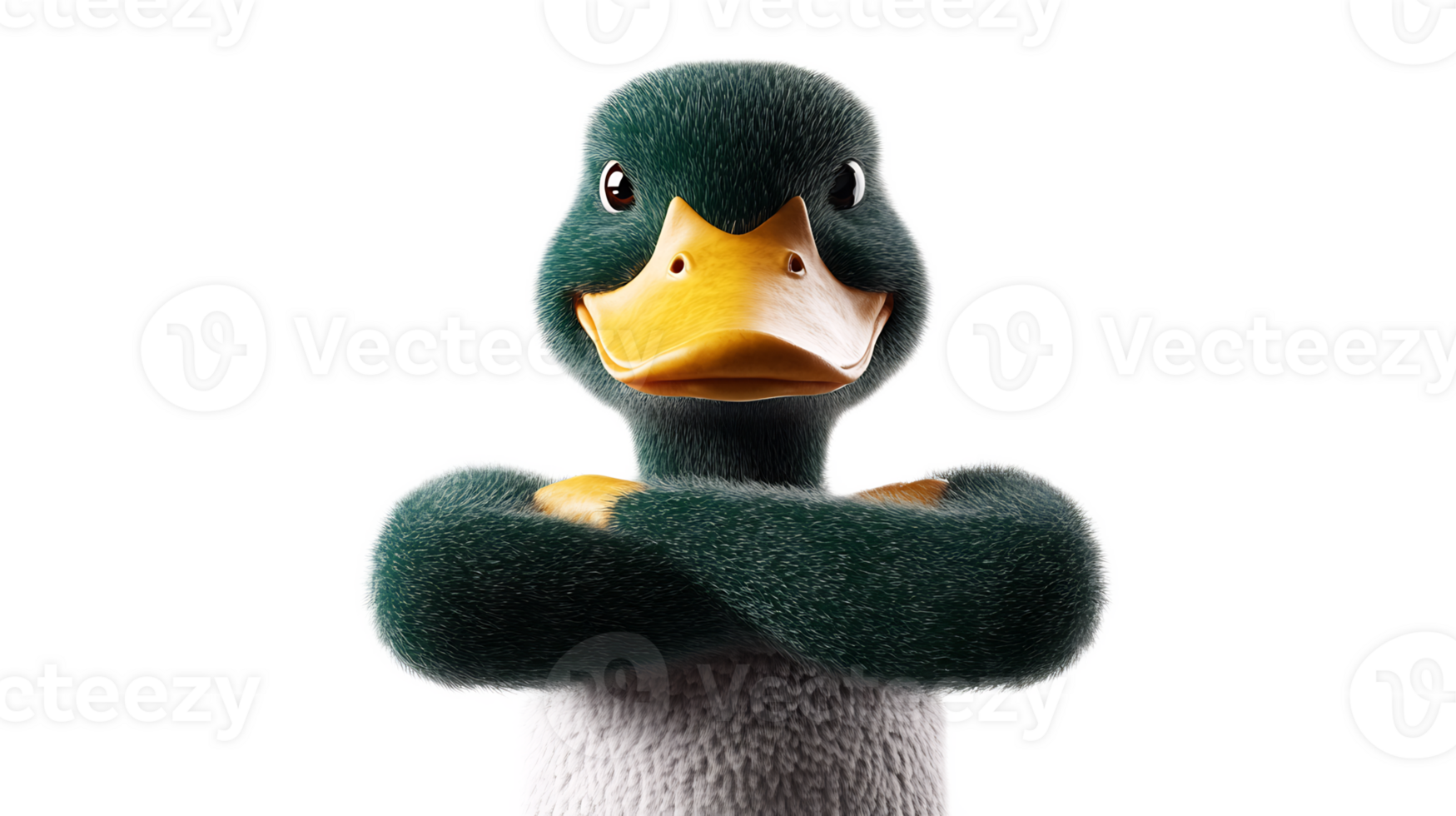 Muscular Duck Flexing Arms in Fighting Pose,Symbol of Physical Strength and Power png