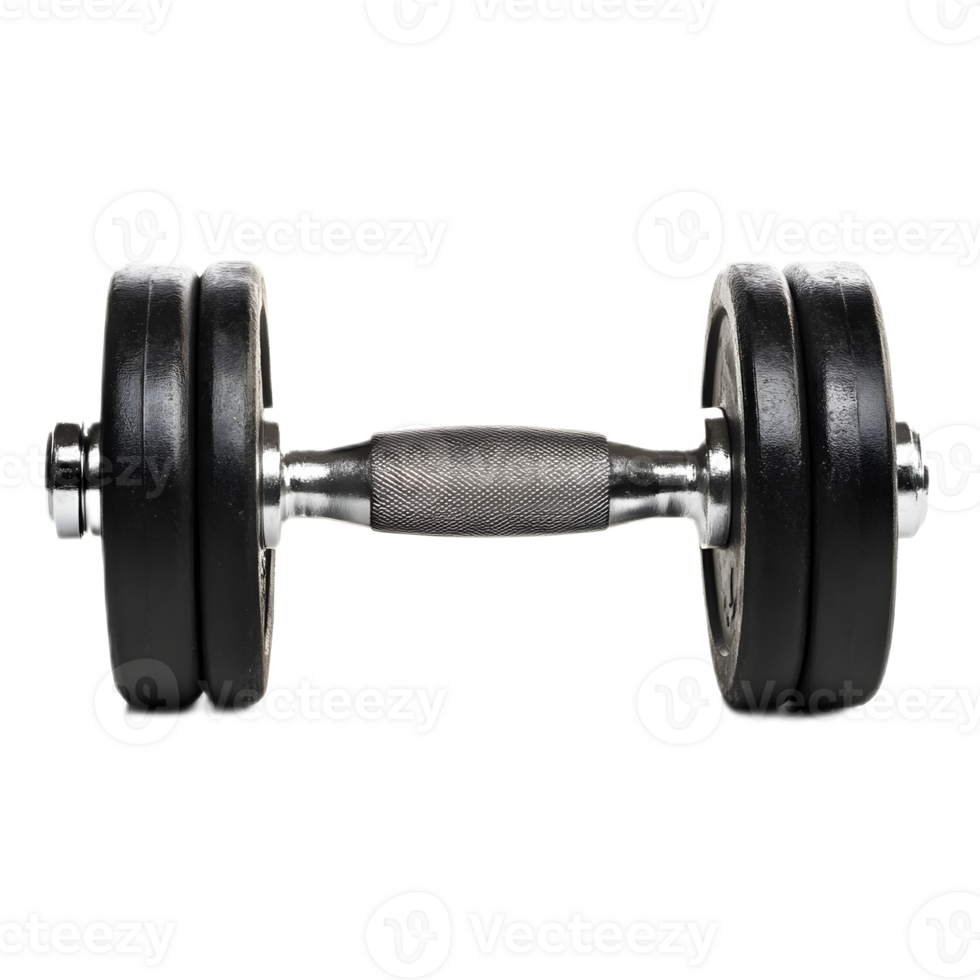 Pair of Black Dumbbells on Plain Background Representing Fitness and Exercise Equipment png