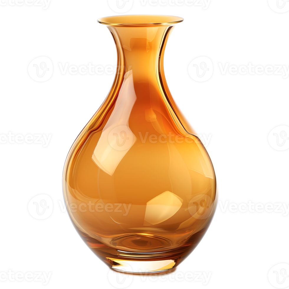 Elegant Amber Glass Container Showcasing Refined Tableware Design png