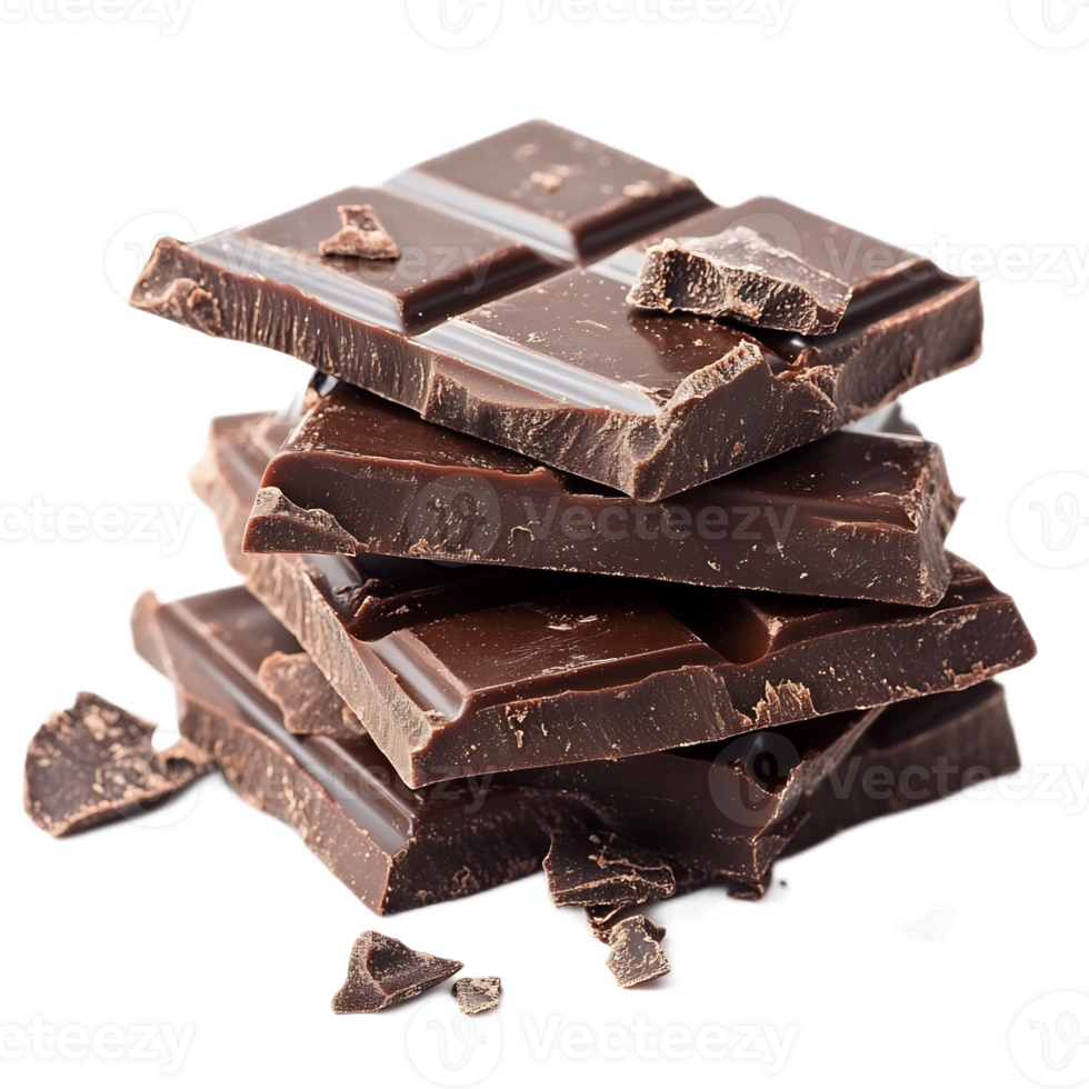 Delectable Stacked Dark Chocolate Bars for Indulgent Cravings png