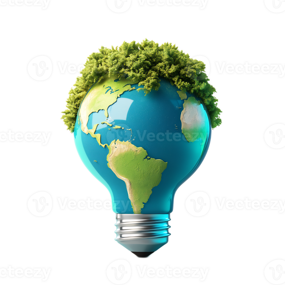 Eco-Friendly Lightbulb Globe Symbolizing Sustainable Energy Solutions png