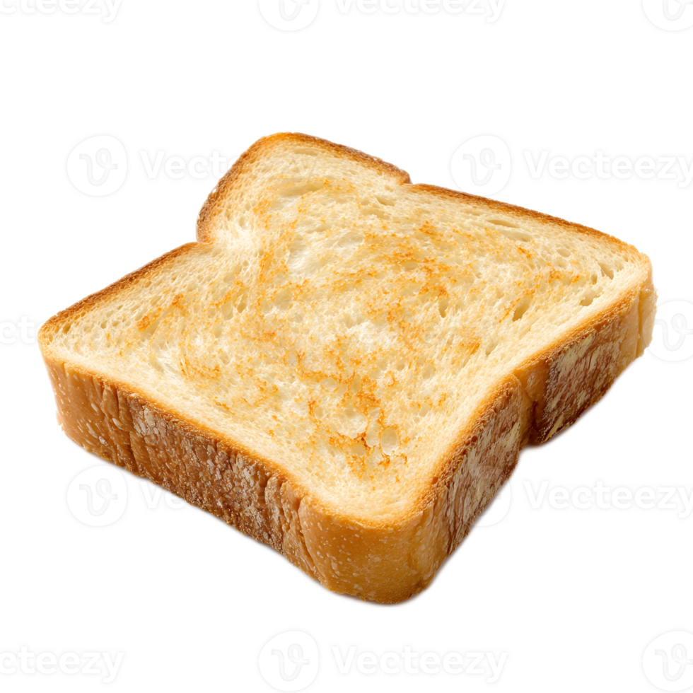 Freshly Baked Golden Toast Slice on White Background png