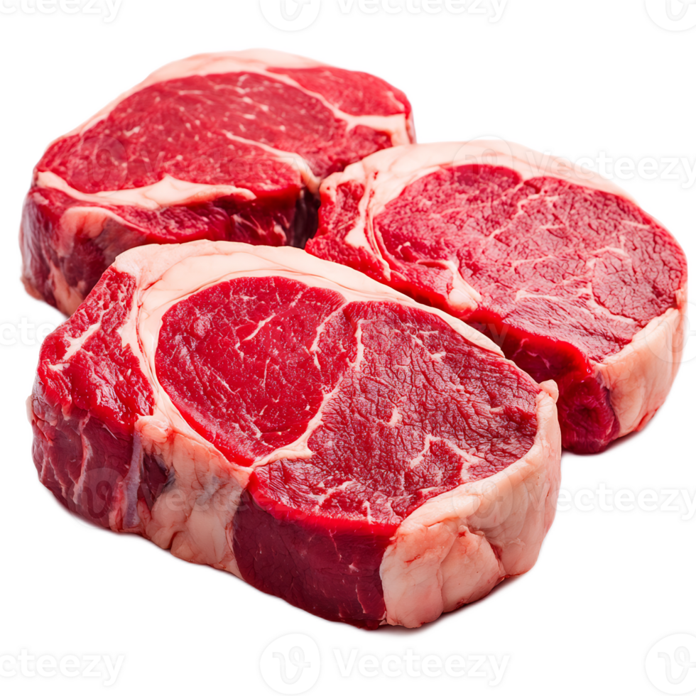 Freshly Cut Succulent Beef Steak Slices for Tasty Meal png