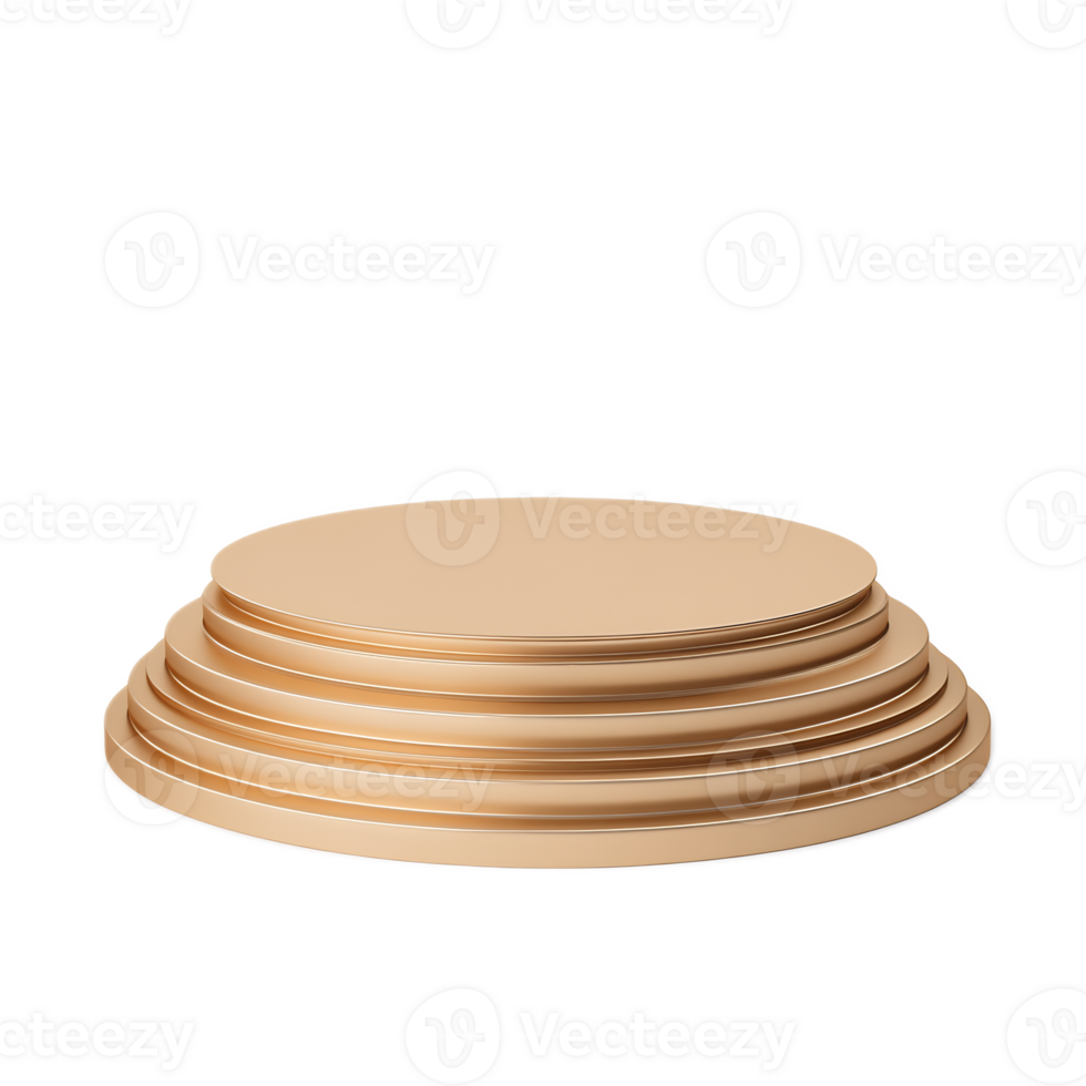 Empty Wooden Round Podium or Pedestal for Product Showcase or Award Ceremony png