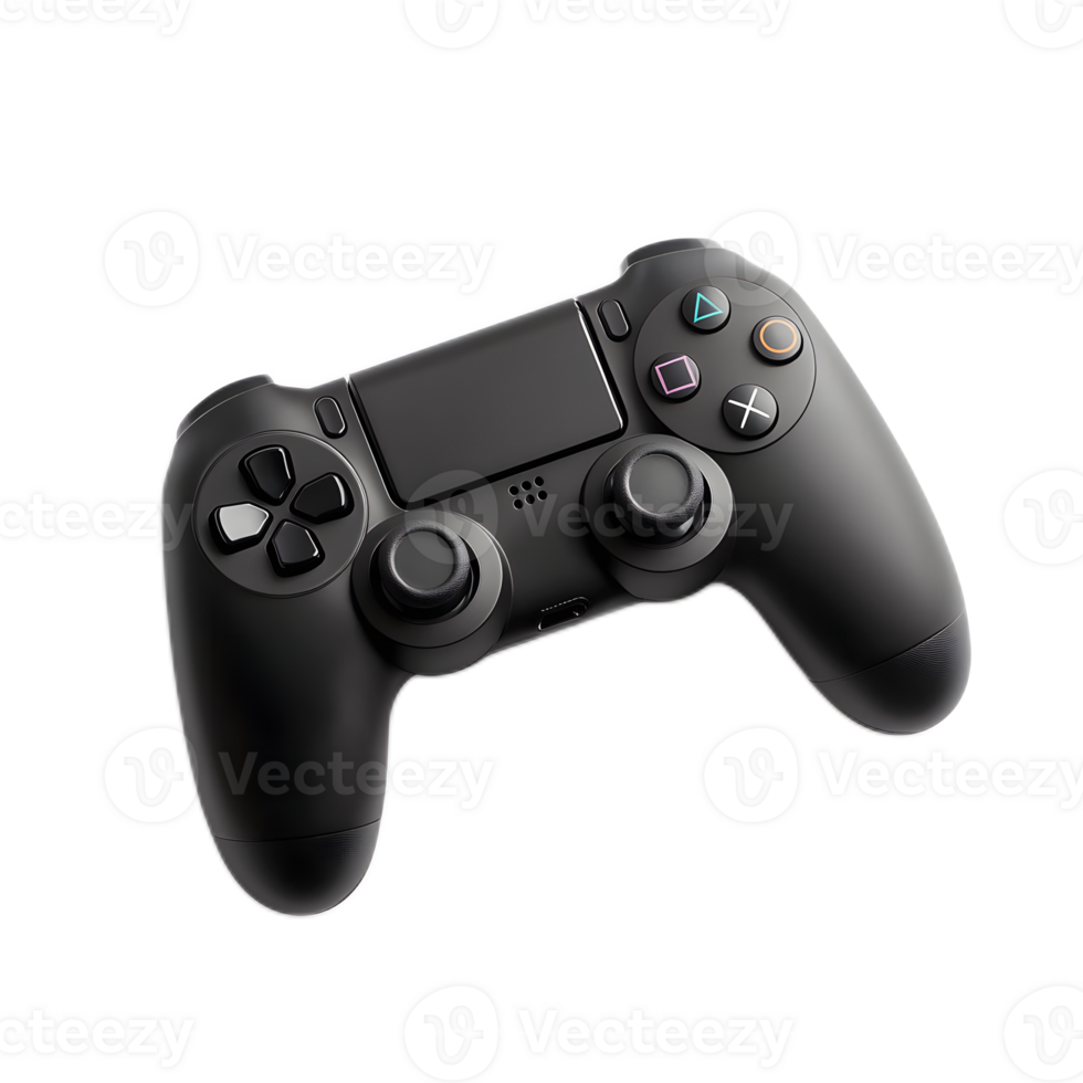 Sleek Black Gaming Controller for Modern Console Entertainment png