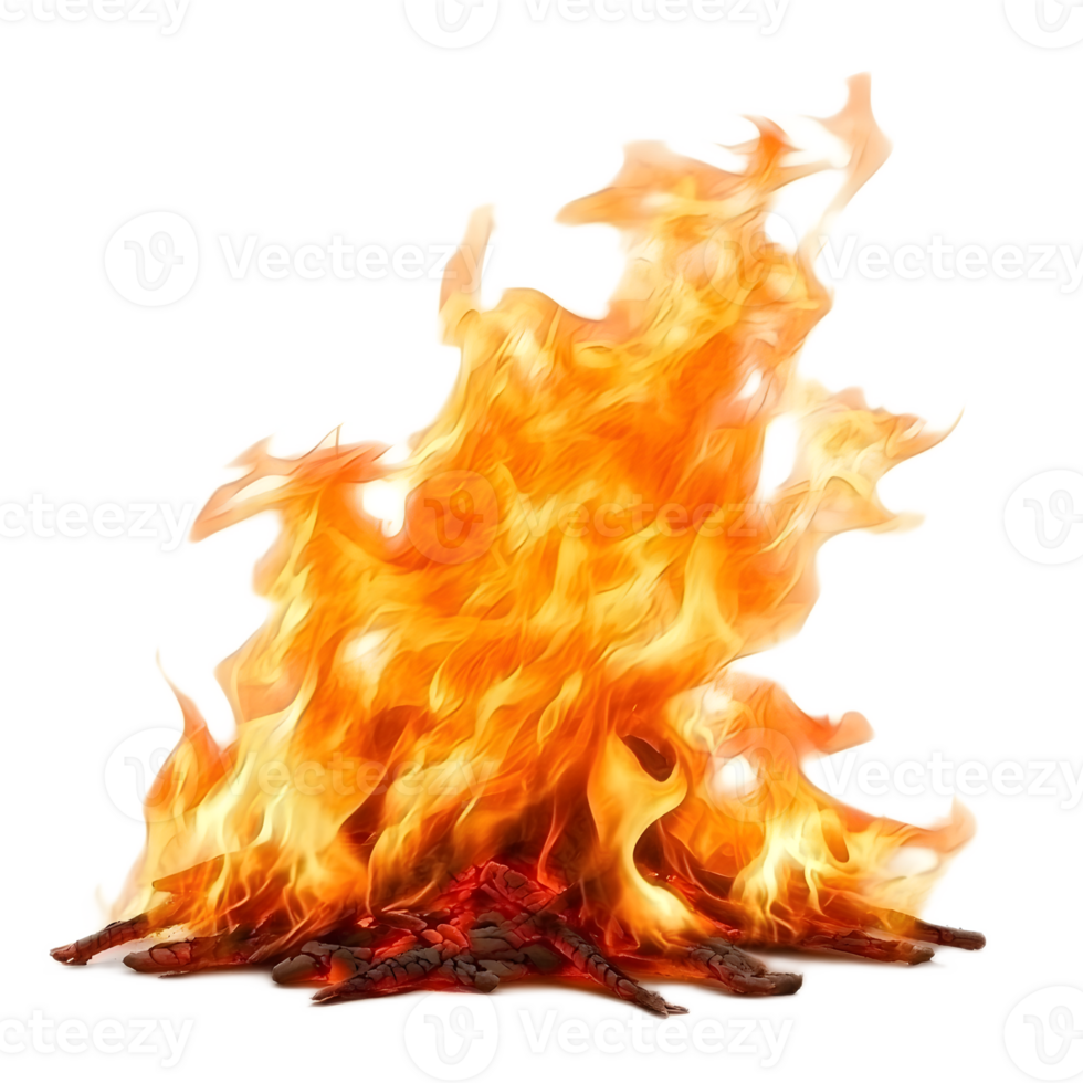 Intense Blaze of Fiery Flames Ablaze with Dramatic Lighting and Vibrant Colors png