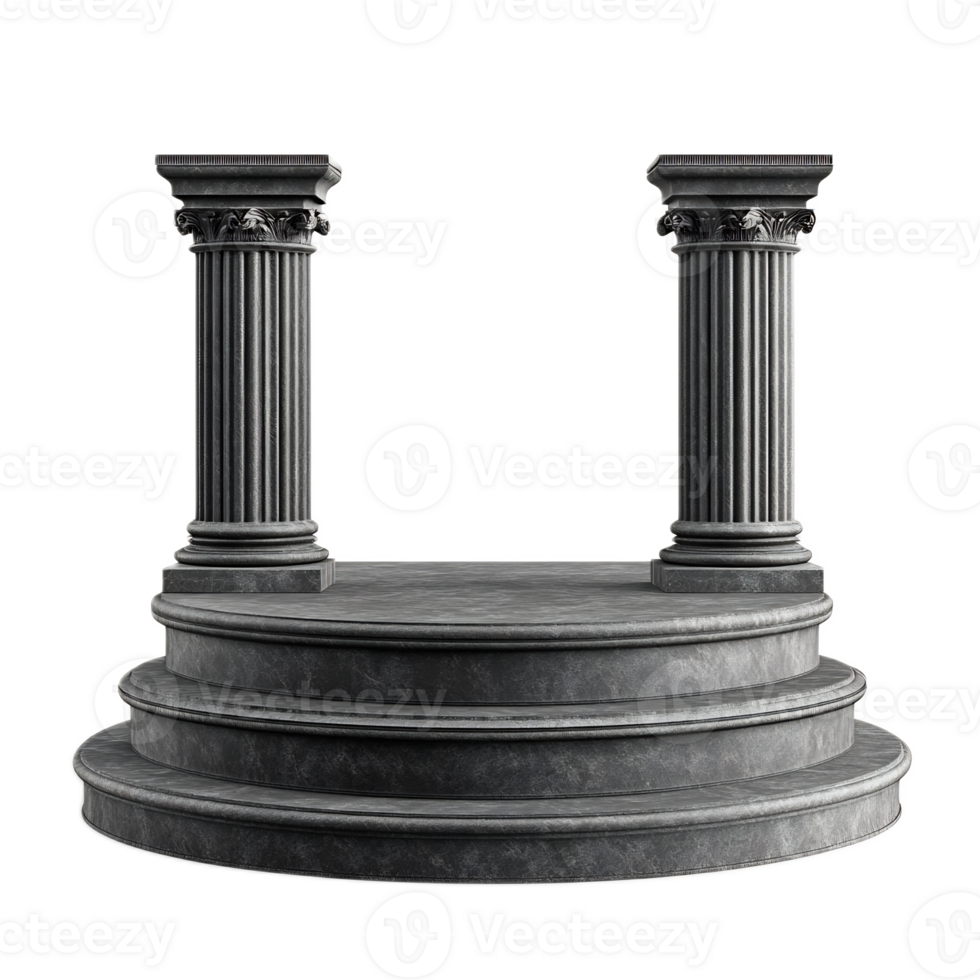 Elegant Marble Podium with Dual Columns for Formal Ceremonies and Presentations png
