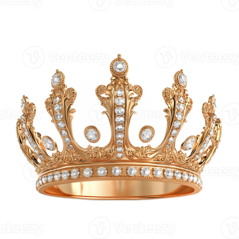 Elegant and Luxurious Crown Adorned with Sparkling Diamonds and Gems png