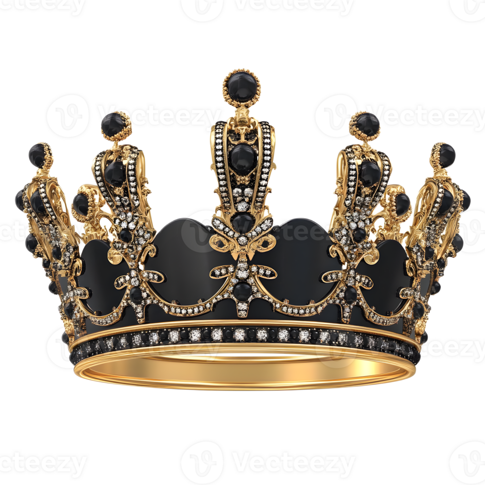 Elegant Luxury Golden Crown with Precious Gems Symbolizing Regal png