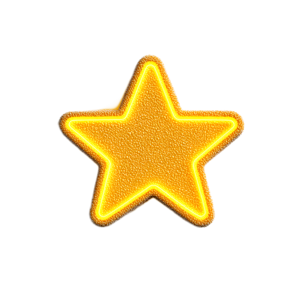 Glowing golden star in a digital space background png