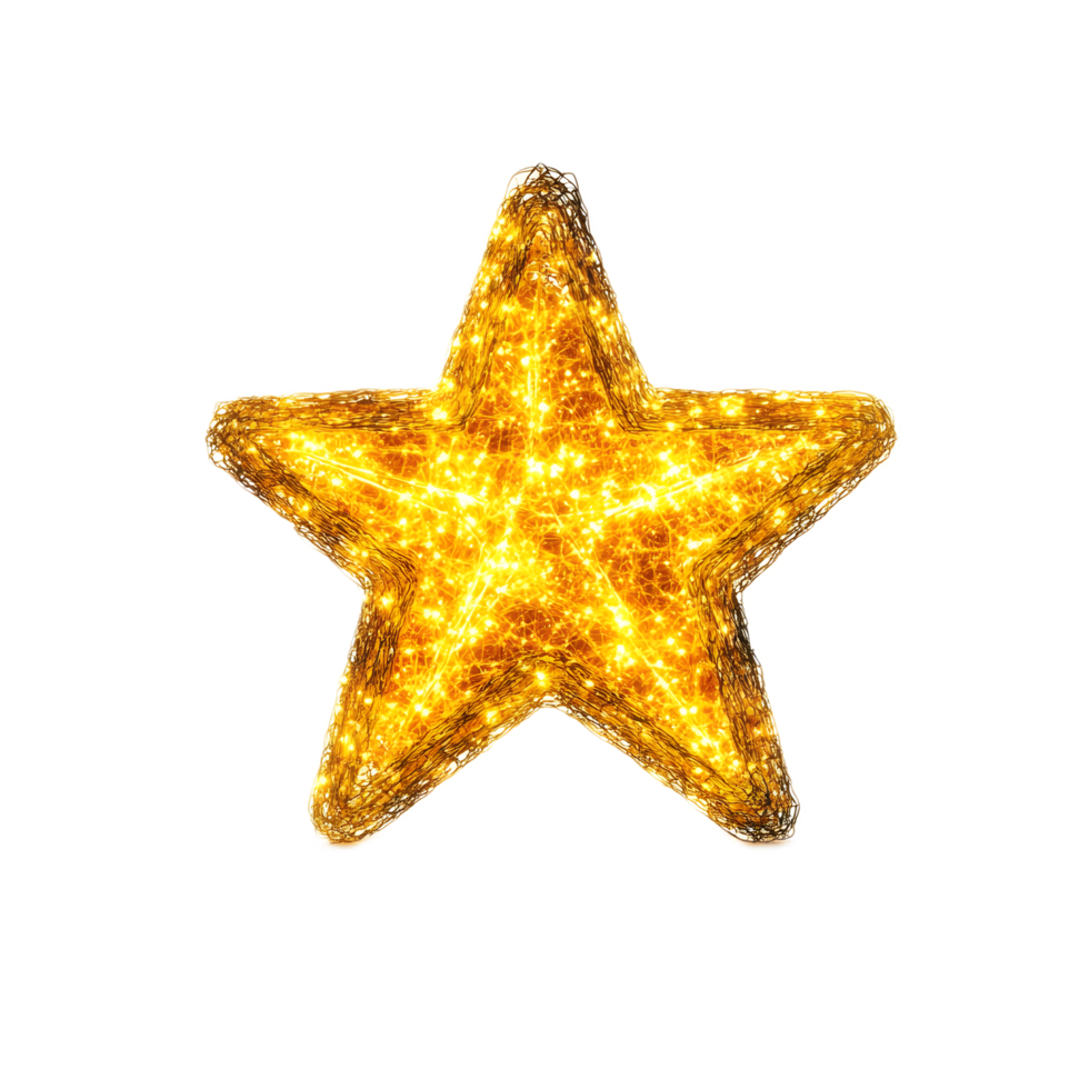 Glowing Celestial Star Burst with Radiant Golden Shimmer png