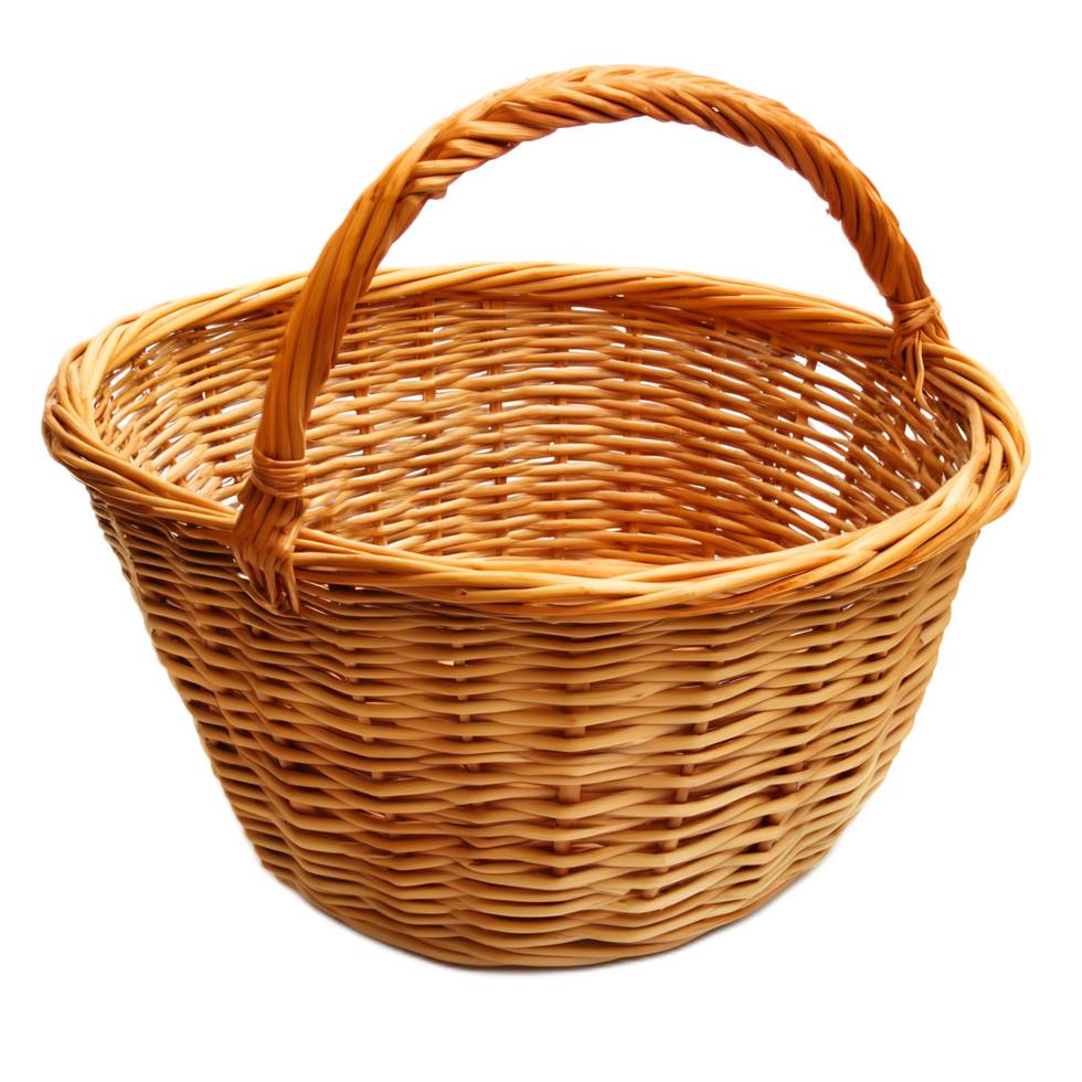 Handcrafted Wicker Basket for Household,Garden or Picnic Use png