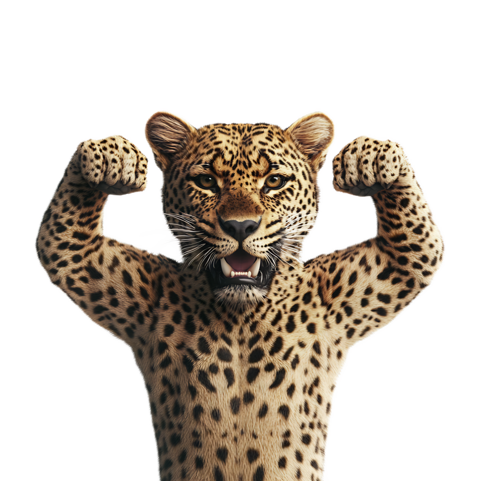 Powerful Leopard Symbolizing Physical and Emotional Strength png