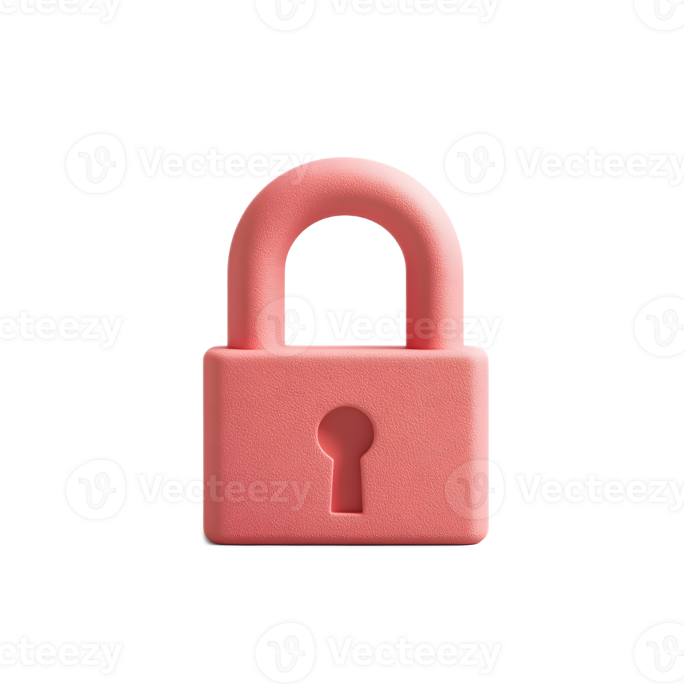 Stylized Padlock Symbolizing Secure Access and Protection png