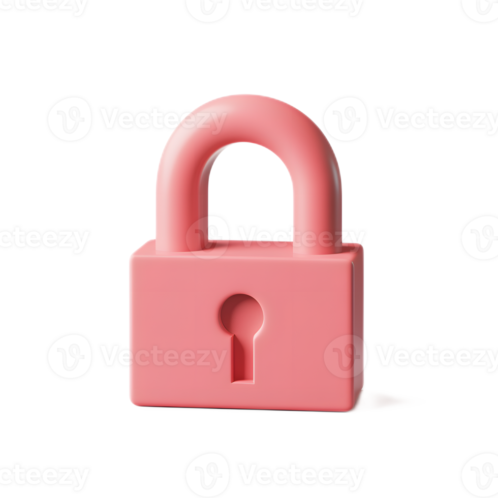 Secure Digital Lock Icon in Pink Representing Privacy and Access Control png