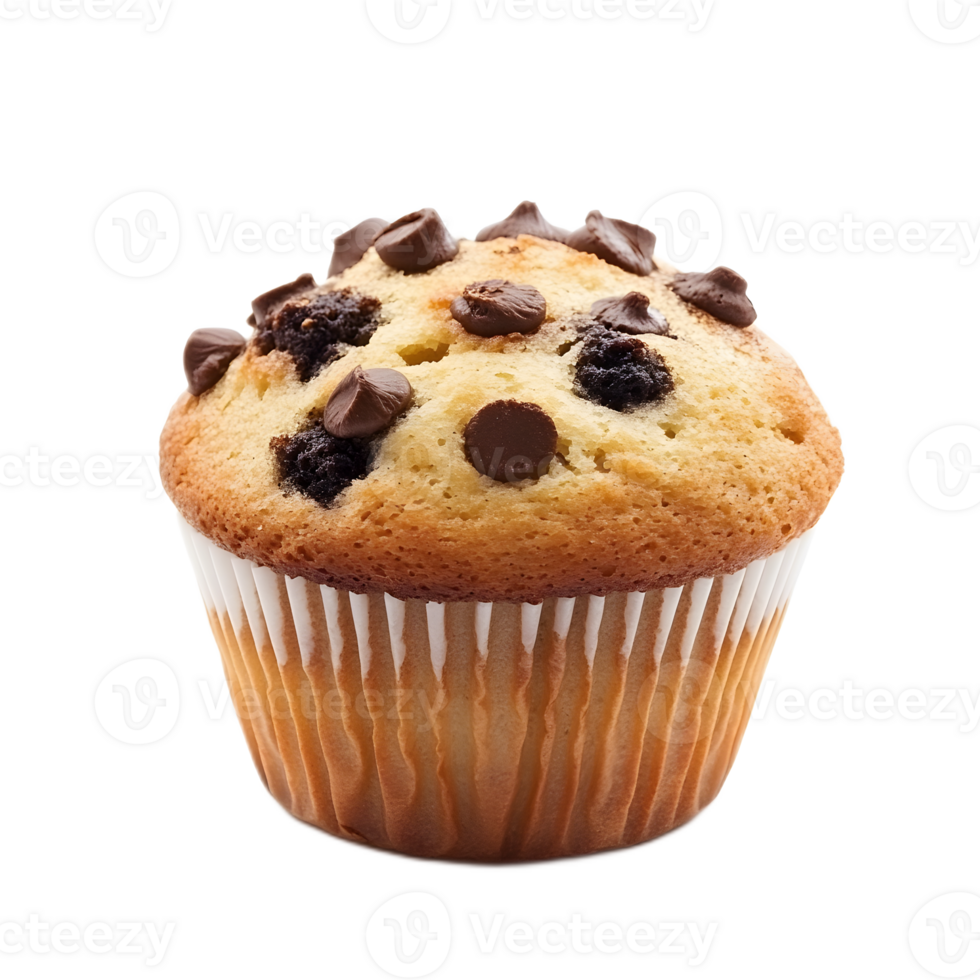 Irresistible Chocolate Chip Muffin A Delectable Delight for Breakfast or Anytime Snacking png