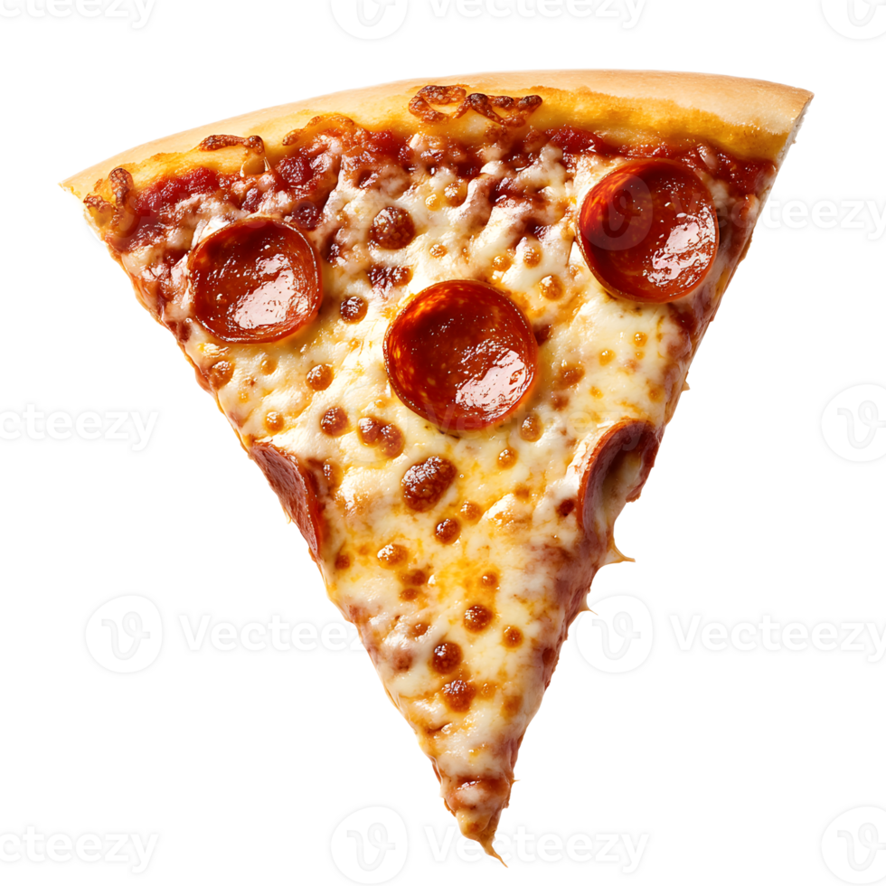Mouthwatering Pepperoni Pizza Slice with Melted Cheese and Tomato Sauce on Crispy Crust png