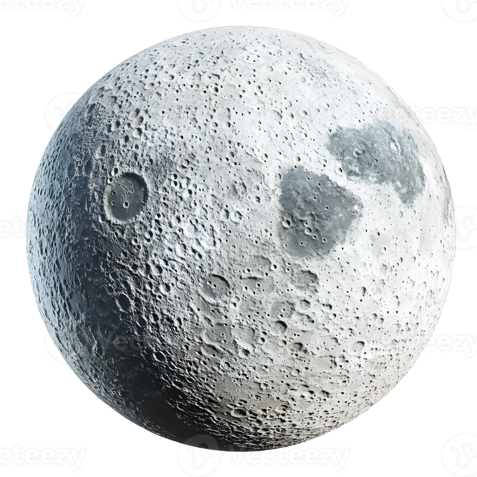 Detailed Photographic Image of Lunar Surface and Craters png