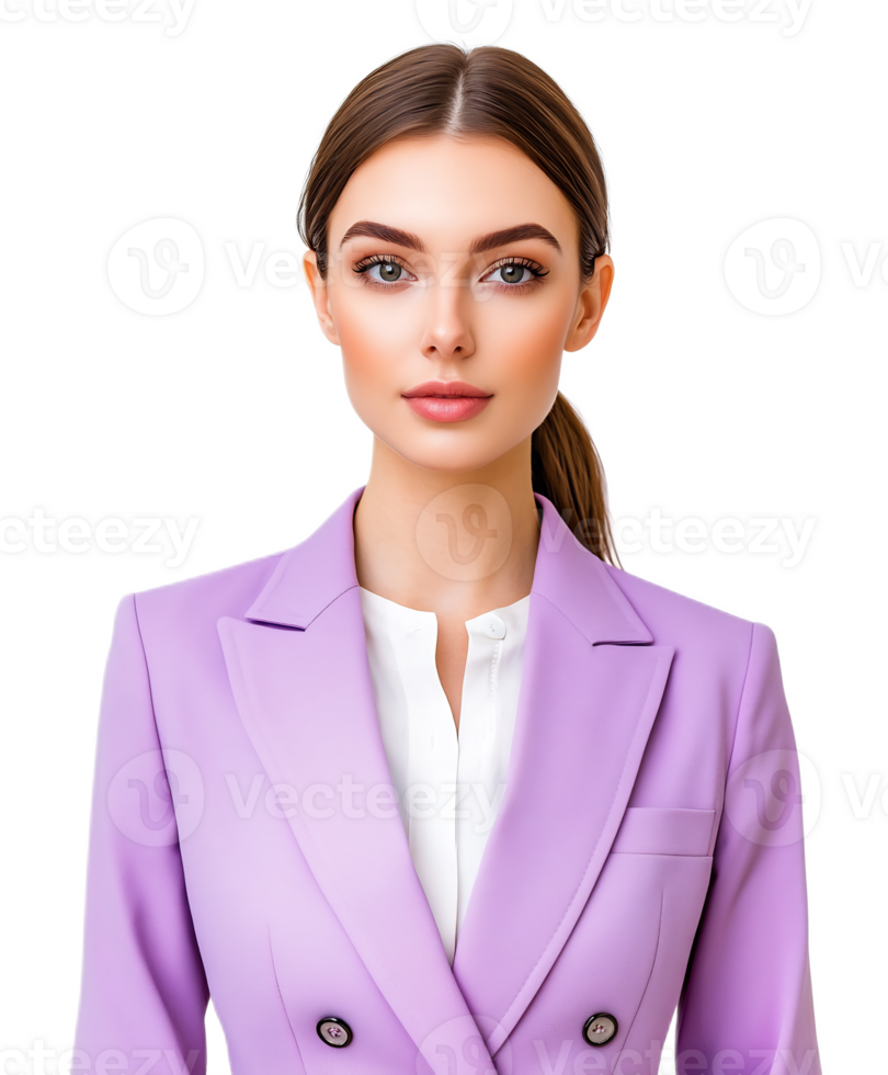 Confident Corporate Female Professional in Elegant Office Attire png
