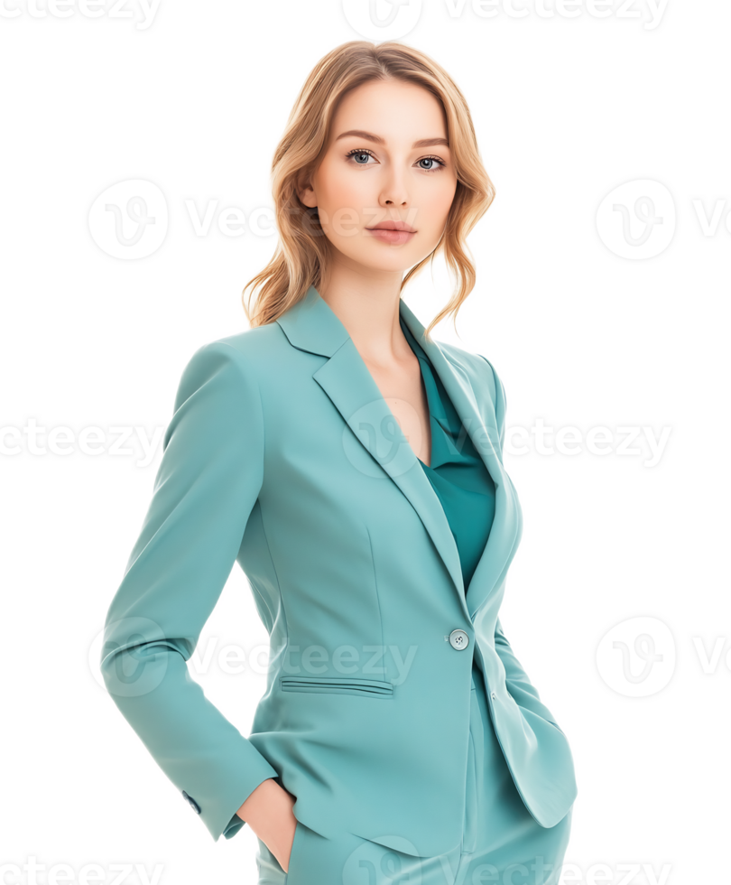 Confident and Poised Female Businesswoman in Formal Attire png