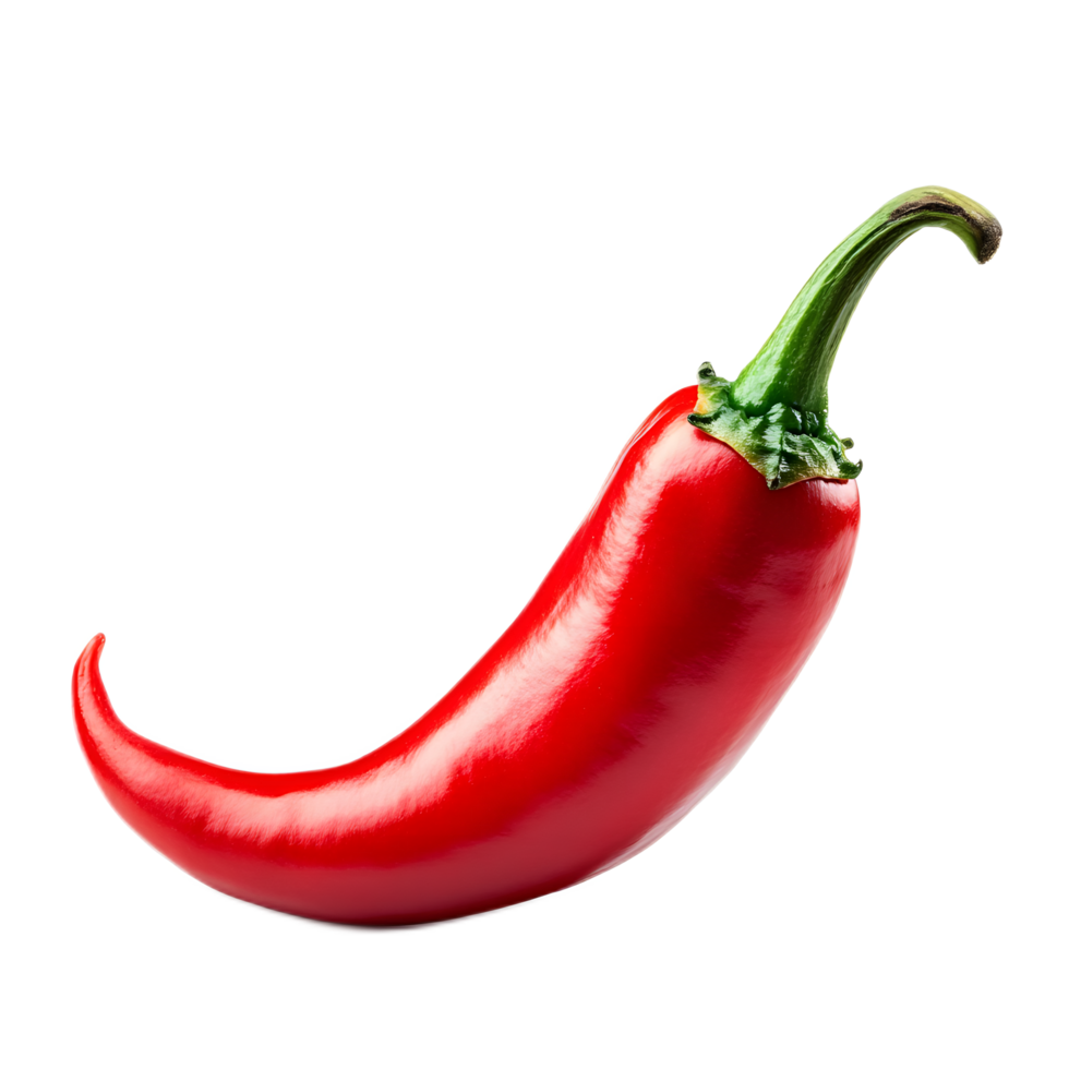 Vibrant Red Chili Pepper Close up Showcasing its Spicy Flavorful Essence png
