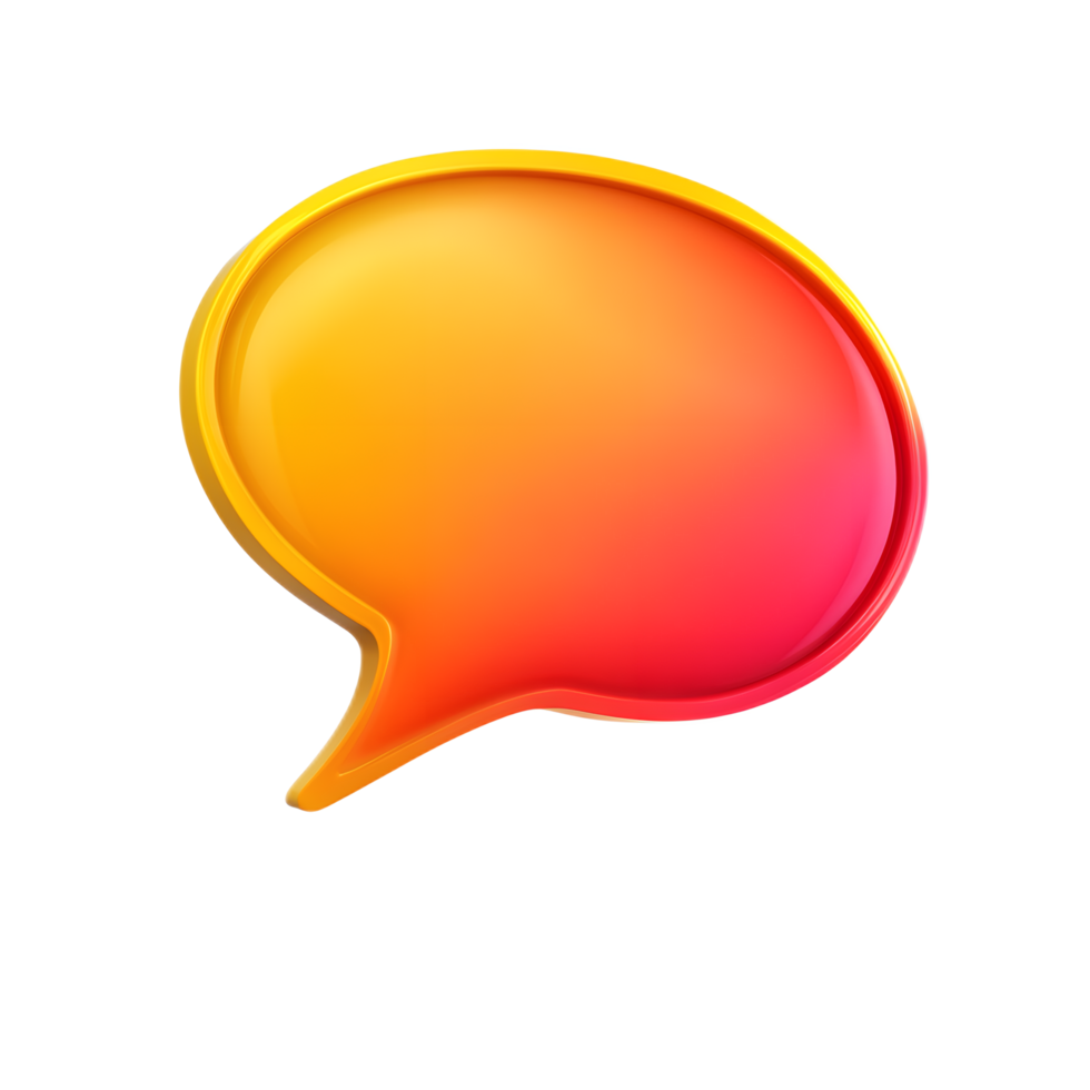 Colorful Rainbow Speech Bubble Design for Digital Communication and Marketing png