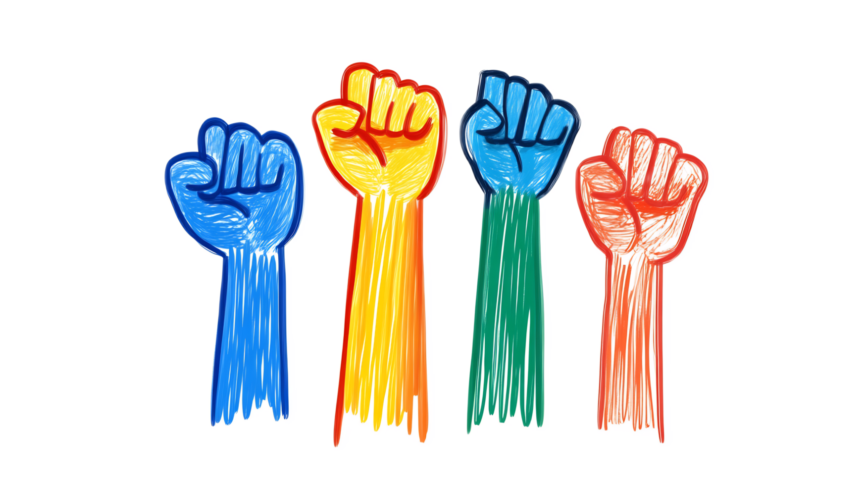 Raised Fists Symbol of Unity and Protest for Human Rights and Social Change png