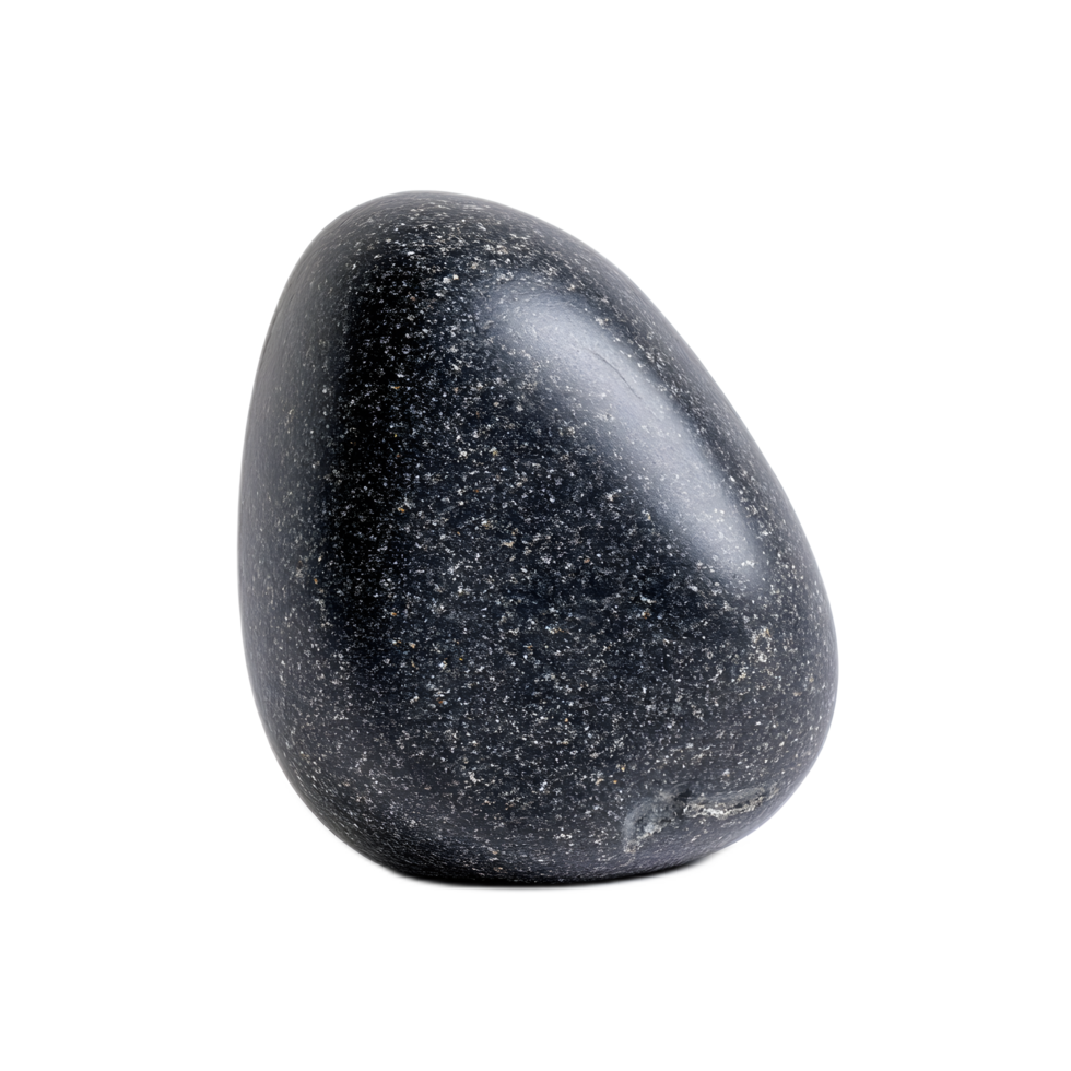 Smooth Gray River Stone with Transparent Background for Minimalist Design png