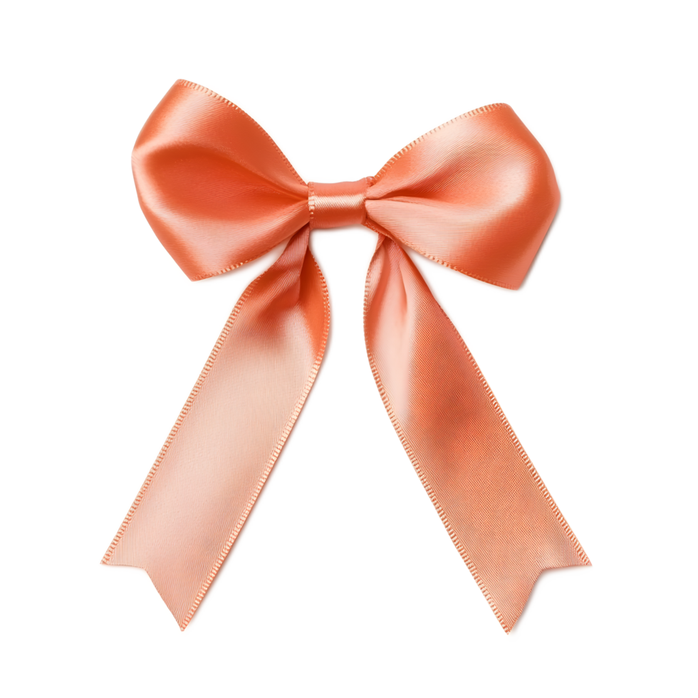 Elegant Satin Ribbon Bow on White Background png