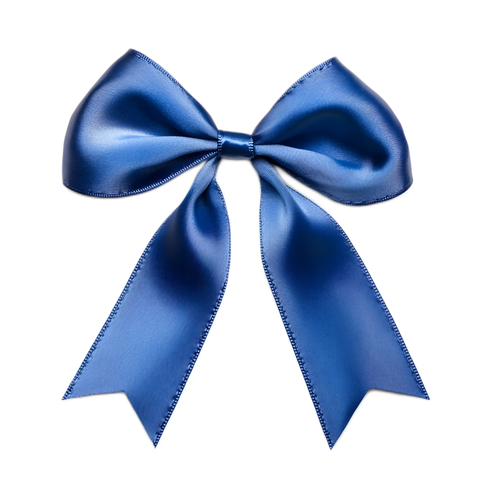 Elegant Navy Blue Satin Bow Ribbon for Gift Wrapping and Fashion Accessory png