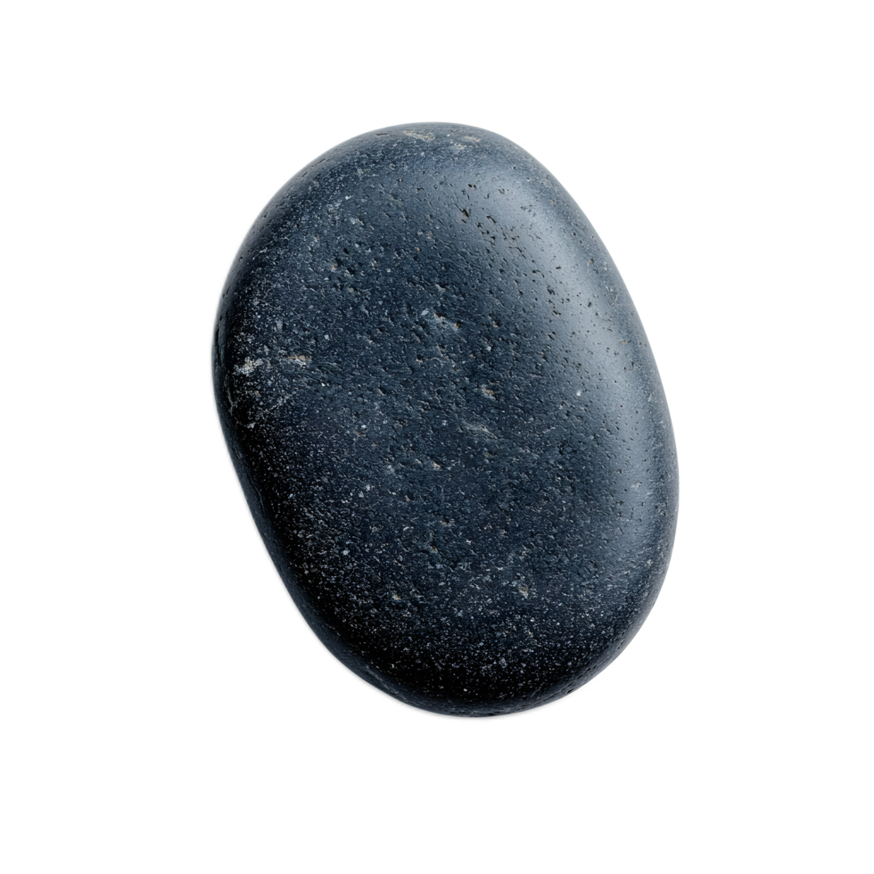 Smooth Black Stone on Minimalist White Background png