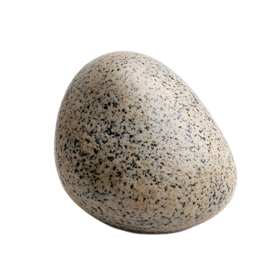 Close up of a smooth gray river stone with a natural granular texture png