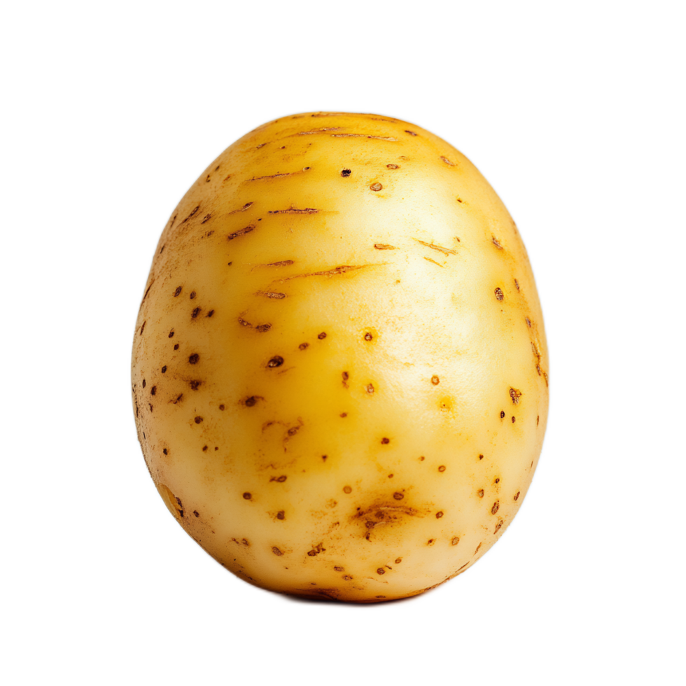 Single Organic Potato Closeup with Textured Surface and Copy Space png