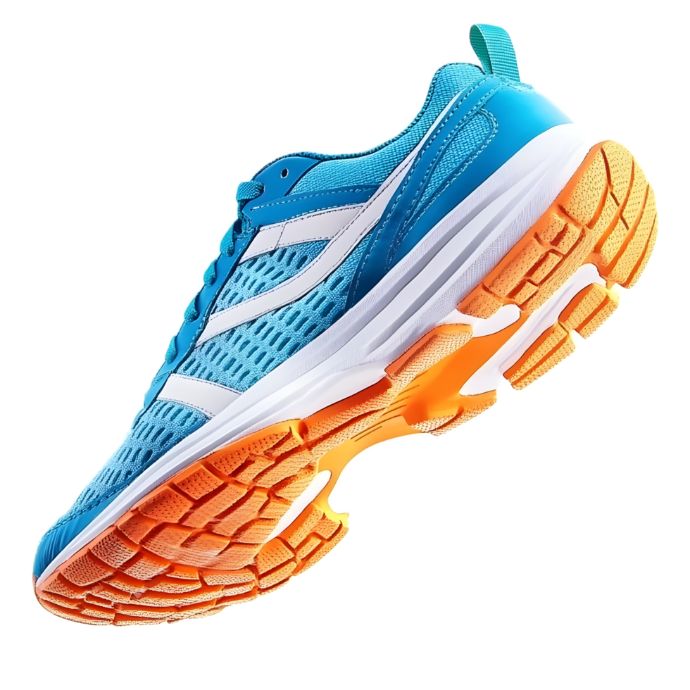 Vibrant Running Shoe with Mesh Ventilated Sole and Ergonomic Design for Active Lifestyle png