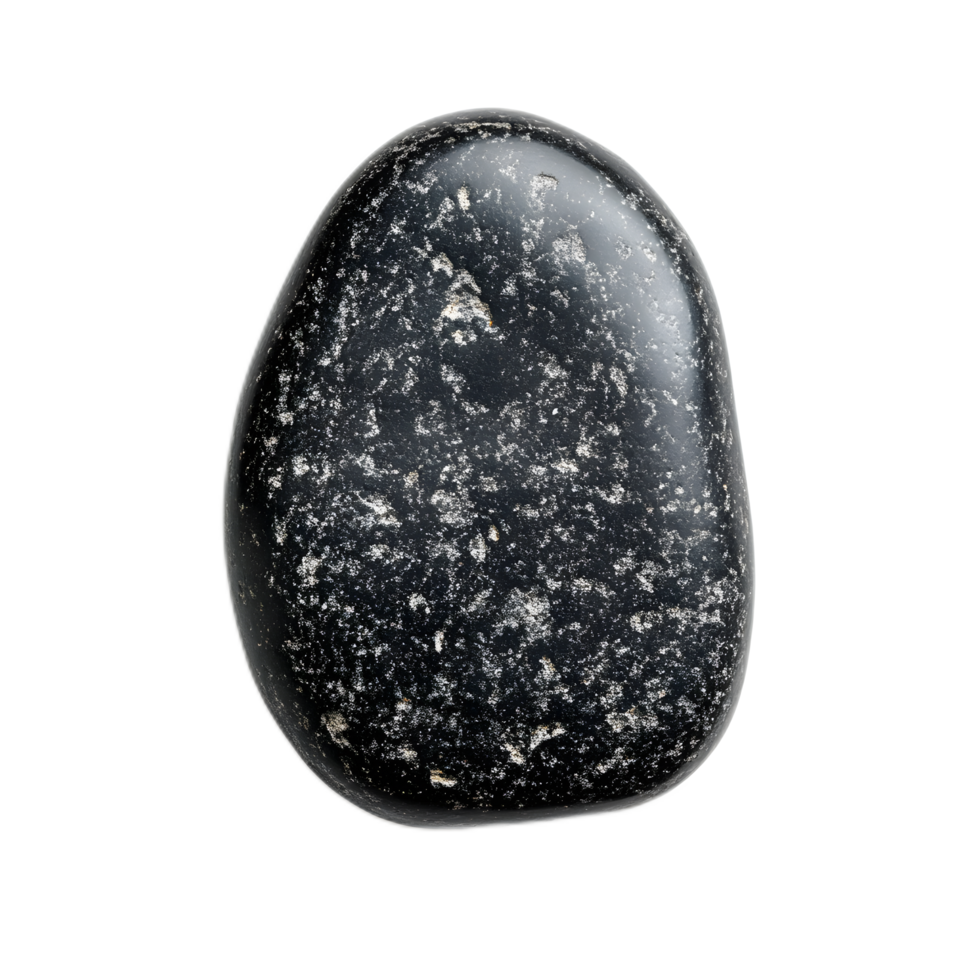 Mesmerizing Monochrome River Stone with Transparent Background png