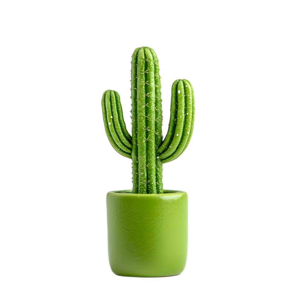 Small green cactus plant in a simple ceramic pot on a white background long title Small green cactus plant in a simple ceramic pot on a white png